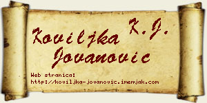 Koviljka Jovanović vizit kartica